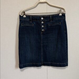 Talbots Dark Blue Jean Skirt